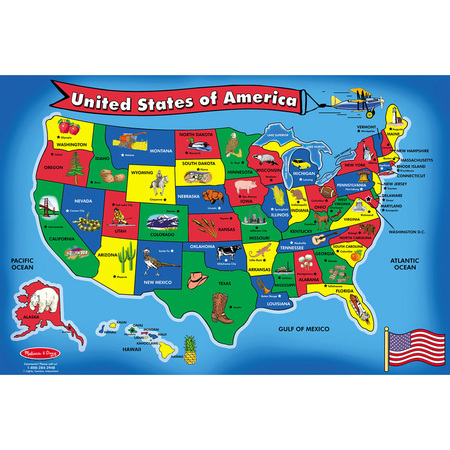 MELISSA & DOUG U.S.A. (United States) Map Floor Puzzle, 51 Pieces 440